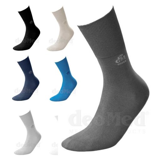 medical socks cotton silver