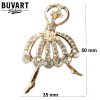 crystal 'ballerina' brooch