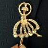 crystal 'ballerina' brooch