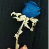 brooch: blue rose