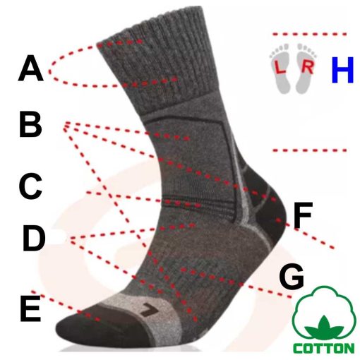 Cotton Hiking socks DEODORANT