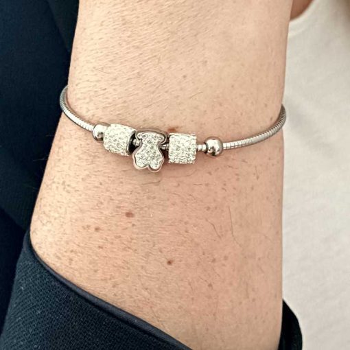 Bracelet with three crystal pendants