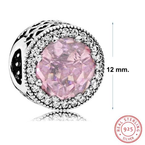 Pandora Silver ring with a pink stone