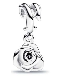 Pandora flowers silver rose
