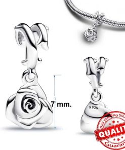 Pandora flowers silver rose