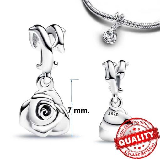 Pandora flowers silver rose