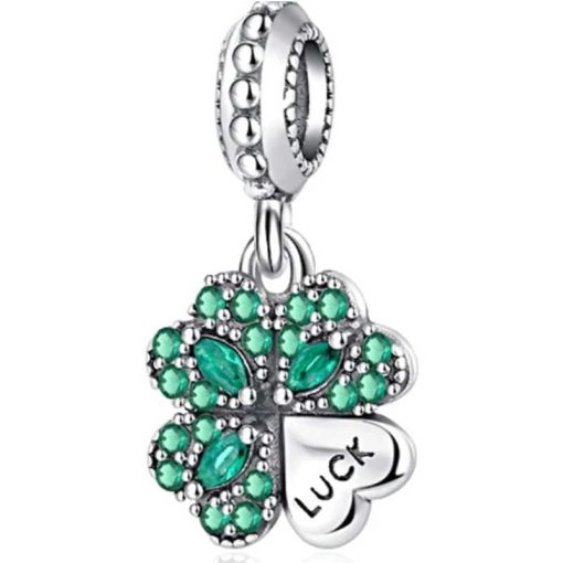 Pandora style pendant: For luck