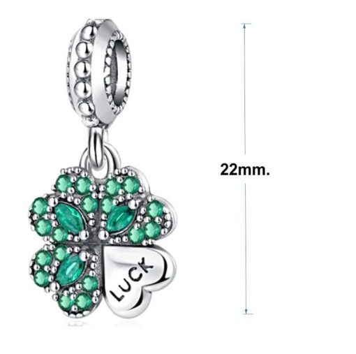 Pandora style pendant: For luck