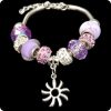 silver bracelet in purple