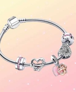 Bracelet Silver, Pandora style. + 5 pendants