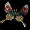 Cristal Brooch: Butterfly with iridescent wings