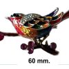 Crystal brooch a bird on a branch size