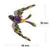 Brooch swallow in green