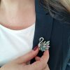 Crystal brooch Swan.