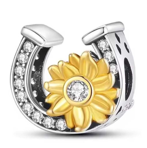 Horseshoe and golden flower