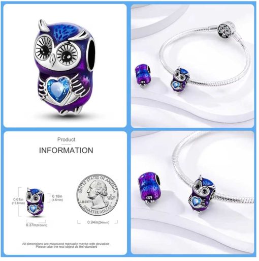 Owl with blue stone