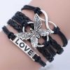Leather bracelet Love