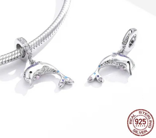 silver pendant dolphin