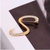 Gold crystal Brooch Alphabet