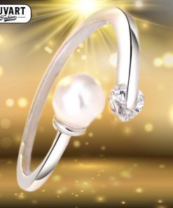 Silver ring pearl
