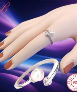 Silver ring pearl
