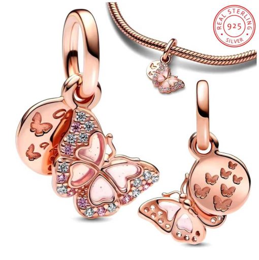 Golden pink butterfly