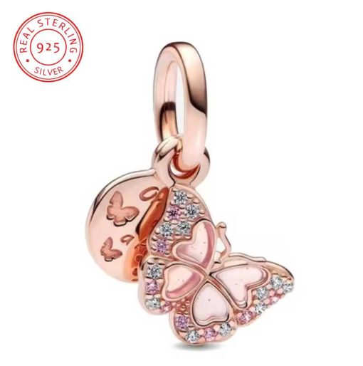 Golden pink butterfly