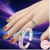 Silver crystal ring with green zircon