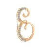 Gold crystal Brooch Alphabet