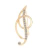 Gold crystal Brooch Alphabet