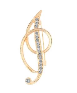 Gold crystal Brooch Alphabet