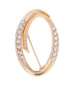 Gold crystal Brooch Alphabet