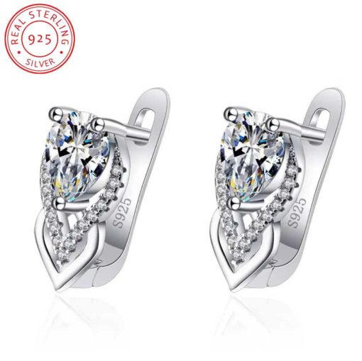 Silver Crystal Earrings zirconia