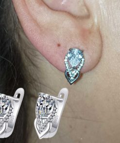 Silver Crystal Earrings zirconia