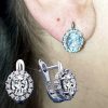 Silver Earrings zirconia
