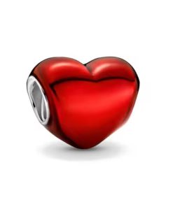 Pendant - ring, S925: Crimson Bloom Heart