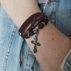 Leather fashion bracelet: Religion (ZU17)
