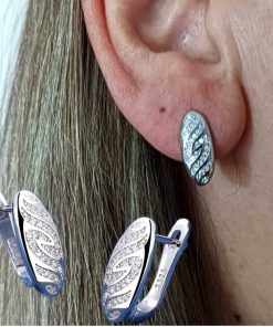 Silver Crystal Earrings