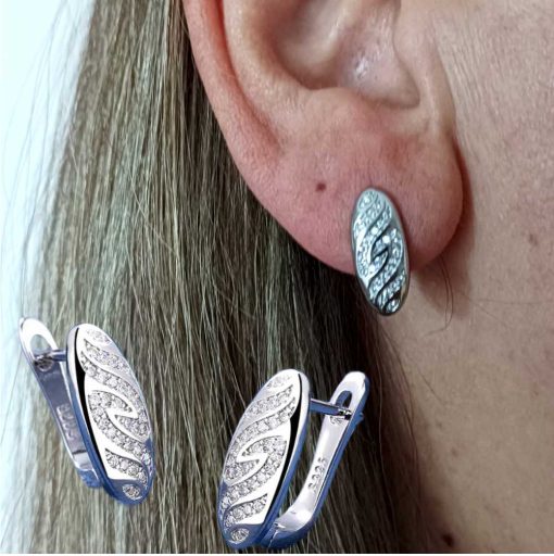 Silver Crystal Earrings