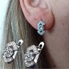 Silver Crystal Earrings with cirkonije