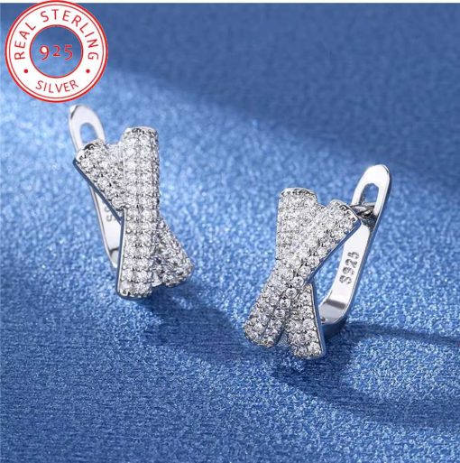 Silver Crystal Earrings