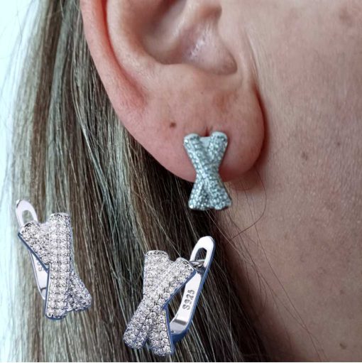 Silver Crystal Earrings