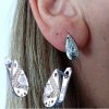 Silver Crystal Earrings with cirkonije