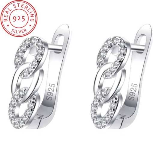 Silver Crystal Earrings