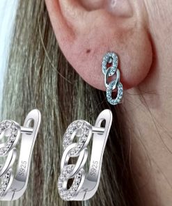 Silver Crystal Earrings