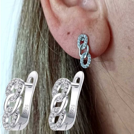 Silver Crystal Earrings