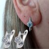 Silver Crystal Earrings