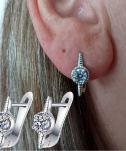 Silver Crystal Earrings