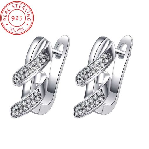 Silver Crystal Earrings