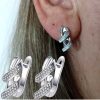 Silver Crystal Earrings